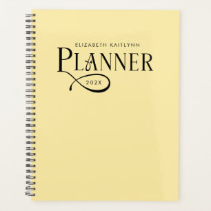 Agenda Moderno Elegante Personalizado Amarillo