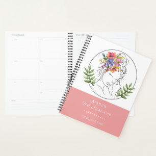 Agenda Moderno Estético Elegante Spa Elegante Moda Floral