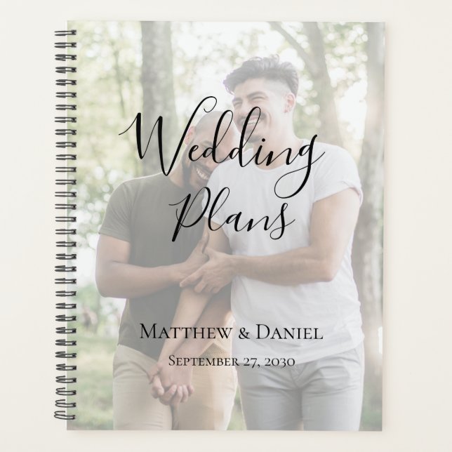 Agenda Moderno foto LGBTQ Wedner Planner (Anverso)