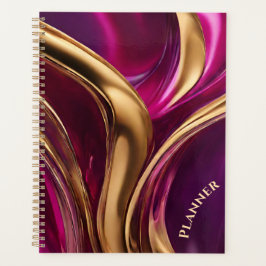 Agenda Moderno- Fuchsia Morado y Oro-