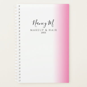 Agenda Moderno gradiente mínimo de color rosa maquillaje
