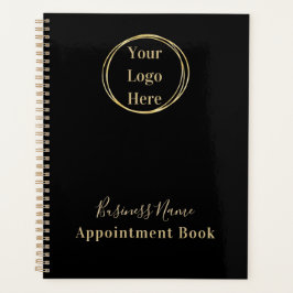 Agenda Moderno libro de citas de oro negro minimalista