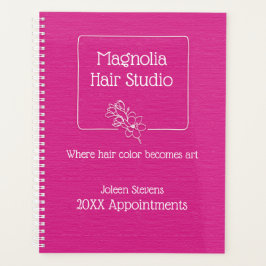 Agenda Moderno logotipo magenta magnolia simple Hair Stud