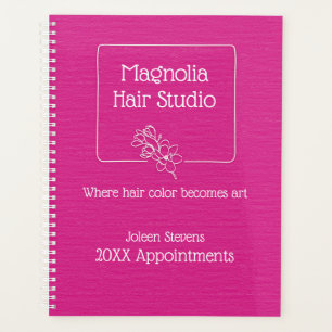 Agenda Moderno logotipo magenta magnolia simple Hair Stud