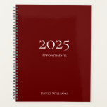 Agenda Moderno Minimalista 2024 Red Nombrment Planner<br><div class="desc">2024 Modern Red and White Appointment Planner con un diseño sencillo. Con letras minimalistas de tipografía blanca,  puede añadir su propia información. Un organizador profesional para mantenerte al tanto.</div>