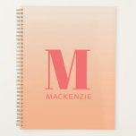Agenda Moderno Monograma Denominación Inicial Gradiente D<br><div class="desc">Diseño inicial de monograma minimalista de tipografía moderna que se puede cambiar para personalizar. Fondo de degradado de color.</div>