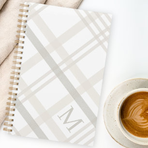 Agenda Moderno Monograma Minimalista Primer Planta Elegan