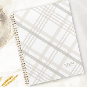 Agenda Moderno Monograma Minimalista Primer Planta Elegan