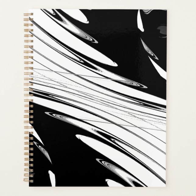 Agenda Moderno negro y blanco (Anverso)