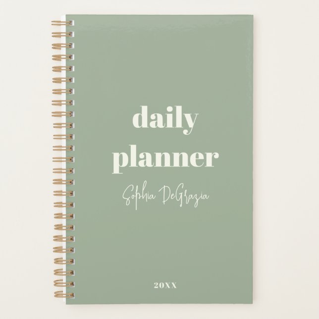 Agenda Moderno Personalizado Boho Moda Planner Diario Min (Anverso)