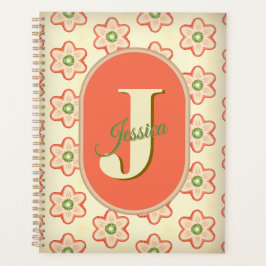 Agenda Moderno plan de monograma Personalizado retro