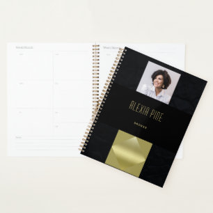 Agenda Moderno profesional Black Gold Photo Business
