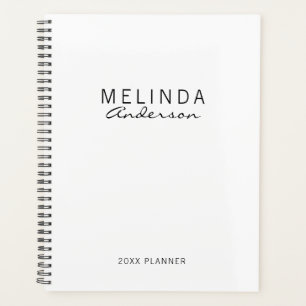 Agenda Moderno profesional en blanco y negro