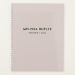 Agenda Moderno Rubor Minimalista Beige Planner<br><div class="desc">Sencillo y moderno.</div>