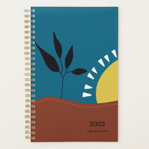 Agenda Moderno y abstracto sol de paisaje minimalista 202