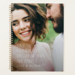 Agenda Moderno y elegante amor por la foto completamente<br><div class="desc">La moderna y elegante fotografía tipográfica ama completamente porque todo esto termina con un moderno regalo para ella. Aniversario ideal,  cumpleaños,  boda,  día de San Valentín,  Día de la Madre o regalo del día del padre.</div>
