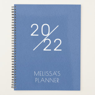 Agenda Moderno y elegante azul personalizado 2022