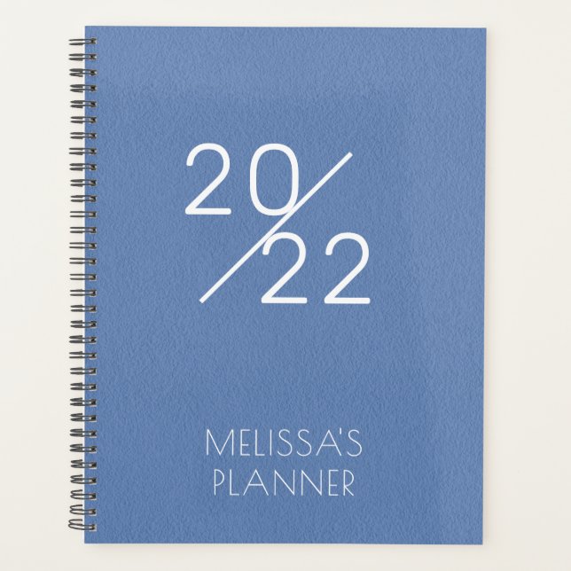 Agenda Moderno y elegante azul personalizado 2022