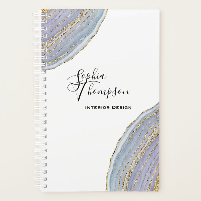 Agenda Moderno y elegante Geode Agate - Planner (Anverso)