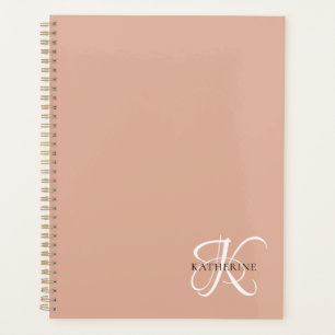 Agenda Moderno y elegante guión monográfico Rubor rosa