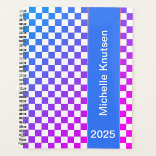 Agenda Moderno y personalizado azul y rosado de 2025