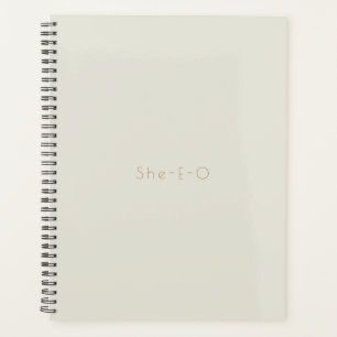 Agenda Moderno y Simple Planner Beige 2024 She-E-O