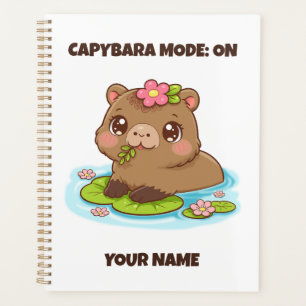 Agenda Modo Capybara Kawaii Lindo Personalizado