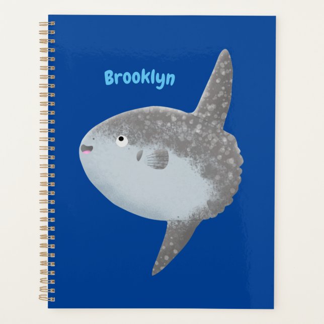Agenda Mola mola de pez luna oceánica lindo personalizado (Anverso)