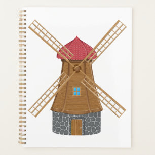 Agenda Molino de viento de madera rústico tradicional