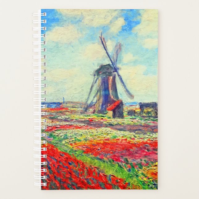 Agenda Molino de viento Monet Tulips (Anverso)