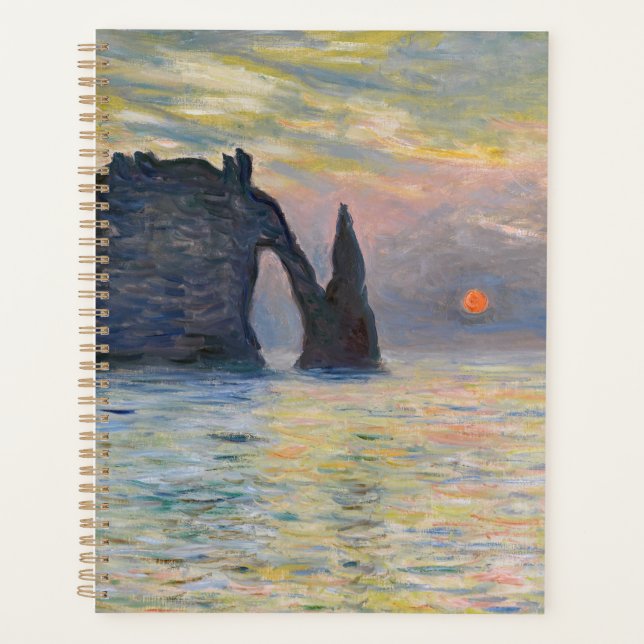Agenda Monet - Manneport, acantilado en Etretat, Sunset (Anverso)