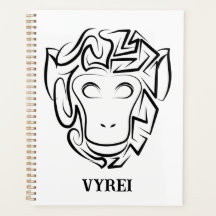 Mono tribal blanco y negro