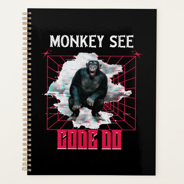 Agenda Mono Véase Código Do Funny Web Developer (Anverso)