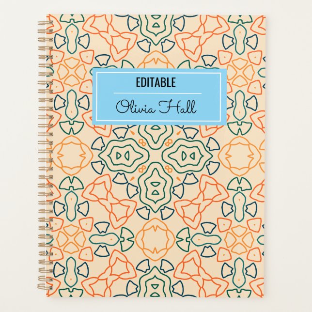 Agenda Monogram Back to School Supplies Teachers (Anverso)