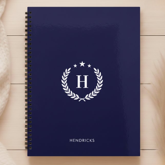 Agenda Monogram Royal Blue Modern Minimalist Fitness (Subido por el creador)
