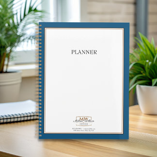 Agenda Monograma blanco simple