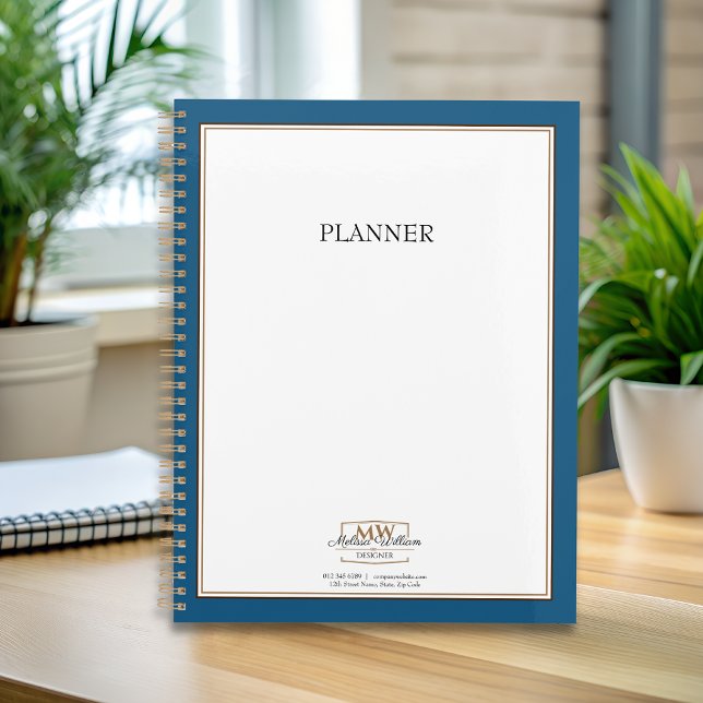Agenda Monograma blanco simple (Subido por el creador)