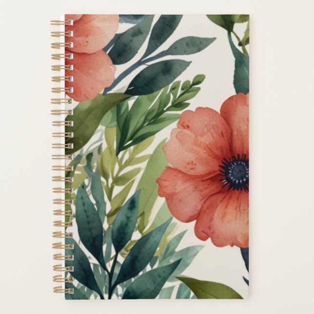 Agenda Monograma Botánico Tropical Negrita (Anverso)