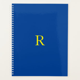 Agenda Monograma Brillo colorido amarillo azul inicial 20