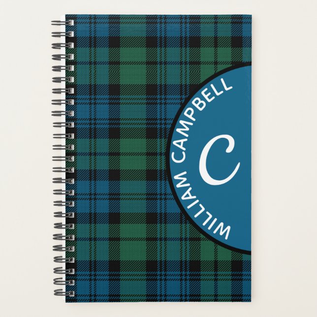 Agenda Monograma Campbell Plaid (Anverso)