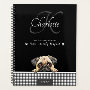 Agenda Monograma con el nombre personalizado de color bla