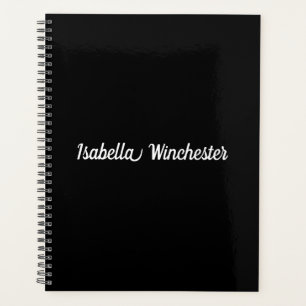 Agenda Monograma de año de texto con nombre personalizado