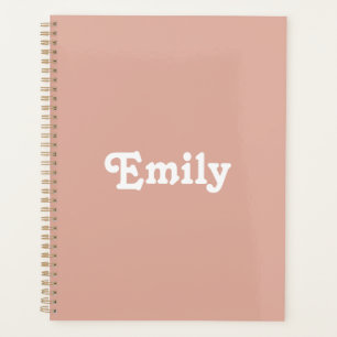 Agenda Monograma de año de texto con nombre personalizado