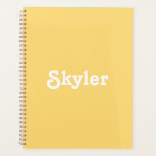 Agenda Monograma de año de texto personalizado de naranja