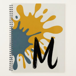 Agenda Monograma de arte de salpicaduras en negrita