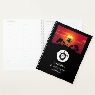 Agenda Monograma de diamantes de tortuga del Mar Negro