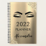 Agenda Monograma de espuma de Purpurina dorado 2022<br><div class="desc">2022 Oro Eyelashkle Purpurina Nombre Monograma y Portátil Espiral Inicial. Esto hace que el dulce perfecto cumpleaños 16,  boda,  ducha de novia,  aniversario,  ducha de bebé o fiesta de soltera sea regalo para alguien que ama el lujo glam y los estilos de moda.</div>