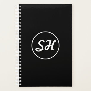 Agenda Monograma de estilo retro-moderno de Guay Blanco