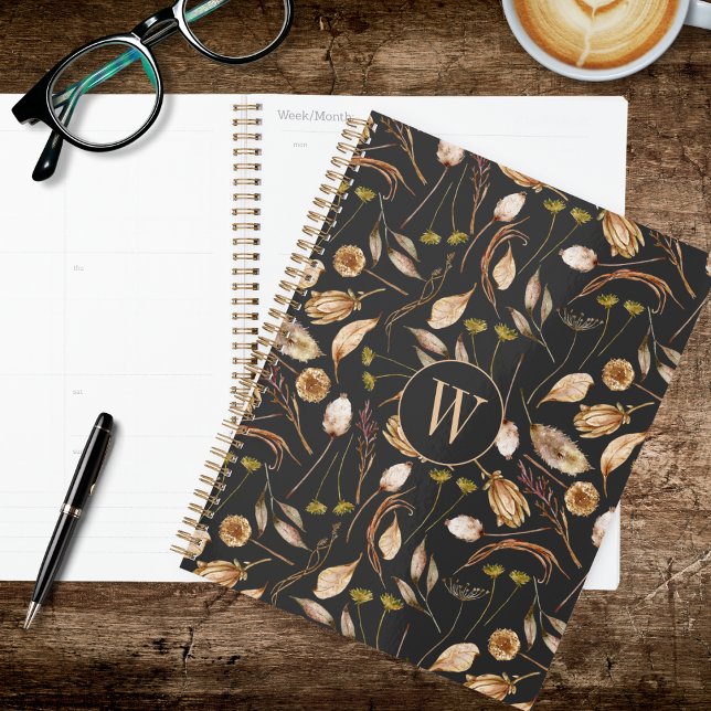 Agenda Monograma de Follaje Bohemio (Subido por el creador)
