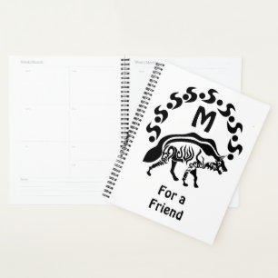 Agenda Monograma de hiena tribal a rayas